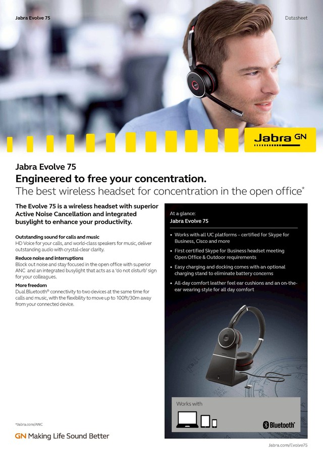 Jabra evolve 75 skype for online business