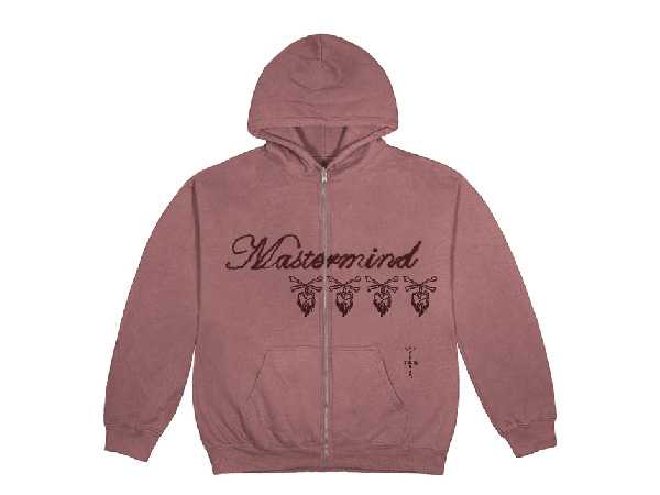 Travis Scott Cactus Jack x Mastermind Skull Zip Up Hoodie (WASHED RED ...