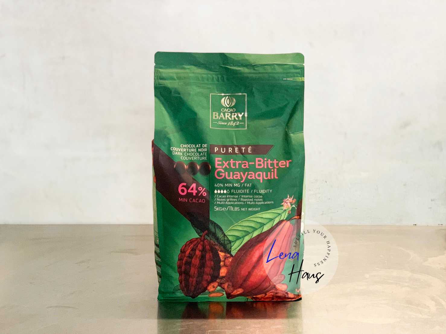 Barry ExtraBitter Guayaquil 64 Dark Chocolate Couverture Coin แบร์รี่