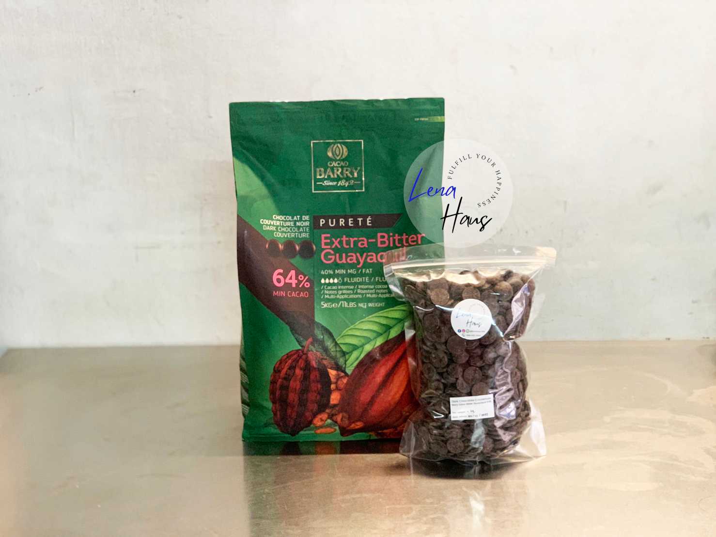 Barry ExtraBitter Guayaquil 64 Dark Chocolate Couverture Coin แบร์รี่