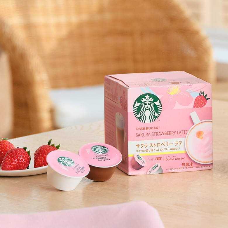 Starbucks DOLCE GUSTO Capsule Coffee Sakura Strawberry Latte 12pcs