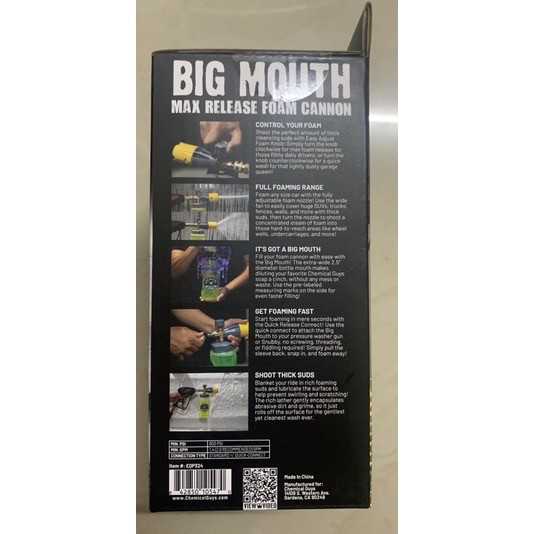Chemical Guys BIG MOUTH MAX RELEASE FOAM CANNON LINE SHOPPING