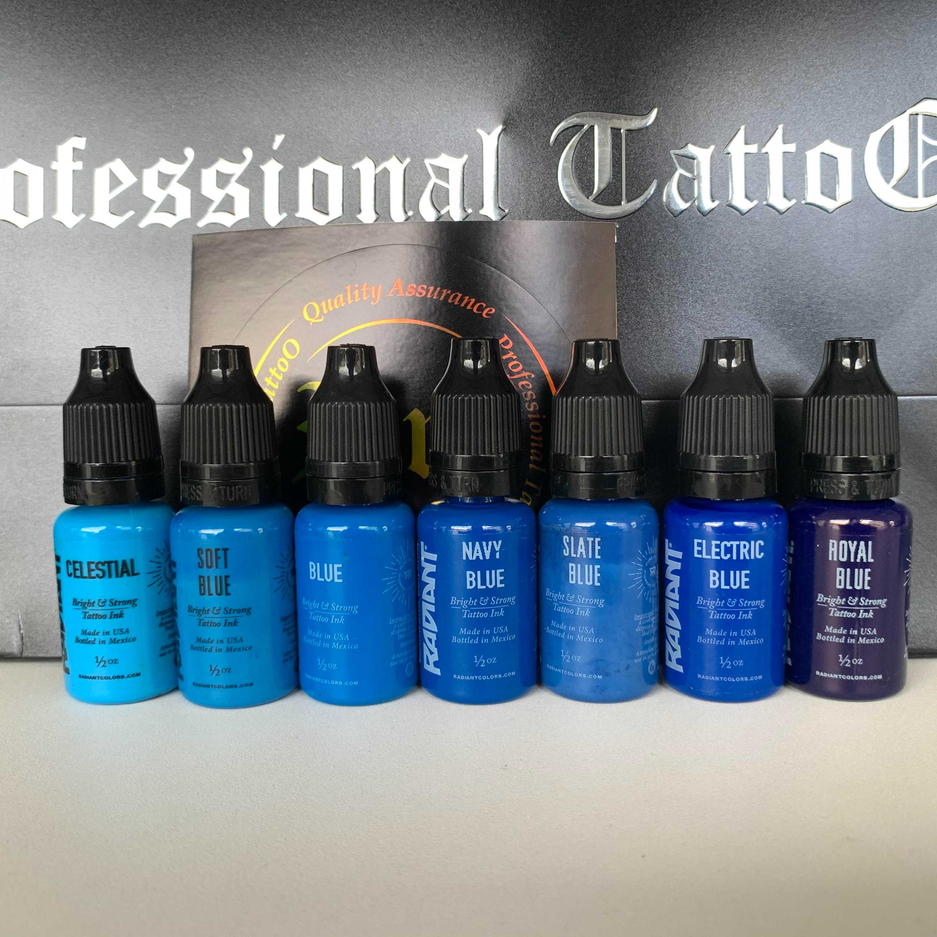 Radiant Colors Tattoo Ink 1/2 oz Blue LINE SHOPPING
