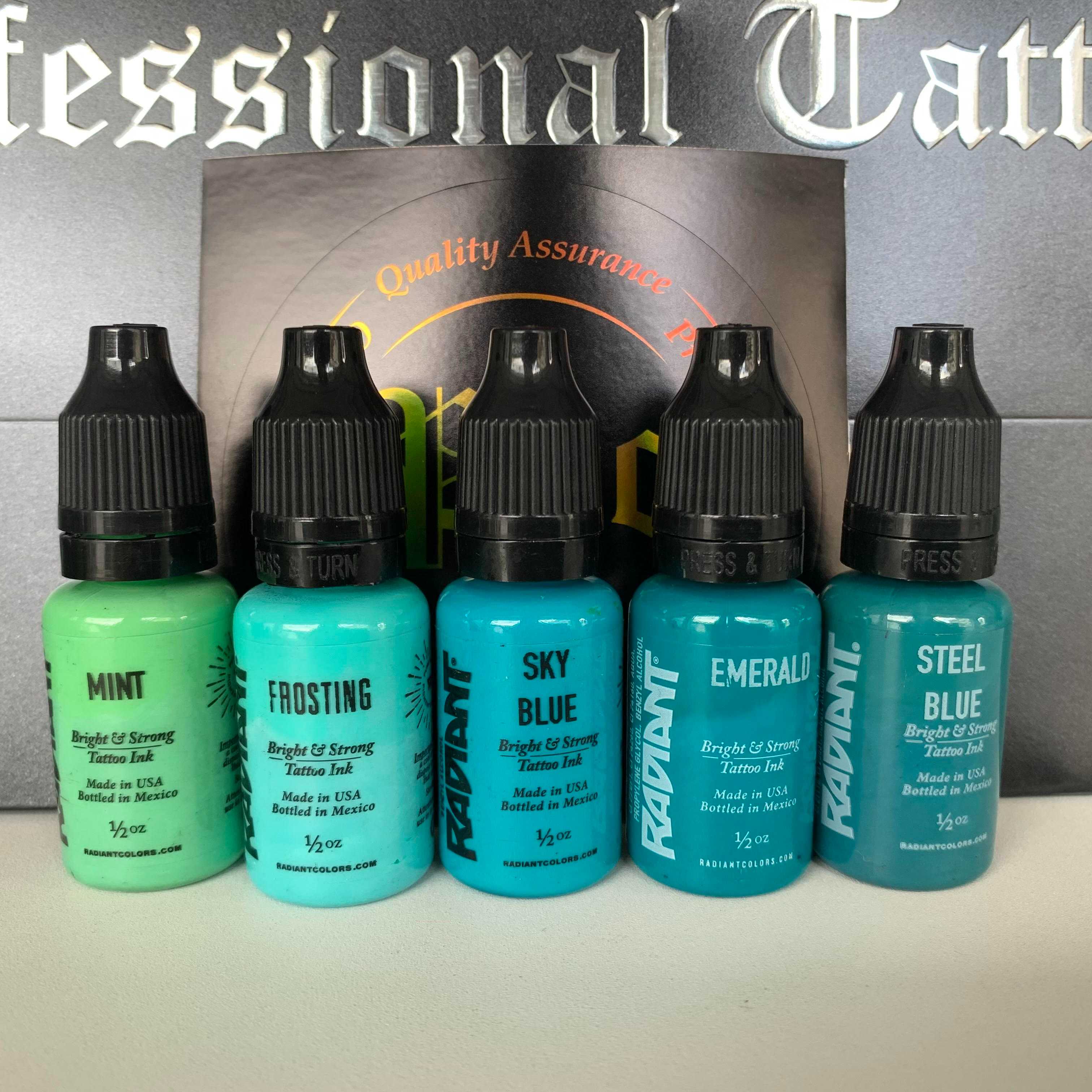 Radiant Colors Tattoo Ink 1/2 oz Blue LINE SHOPPING