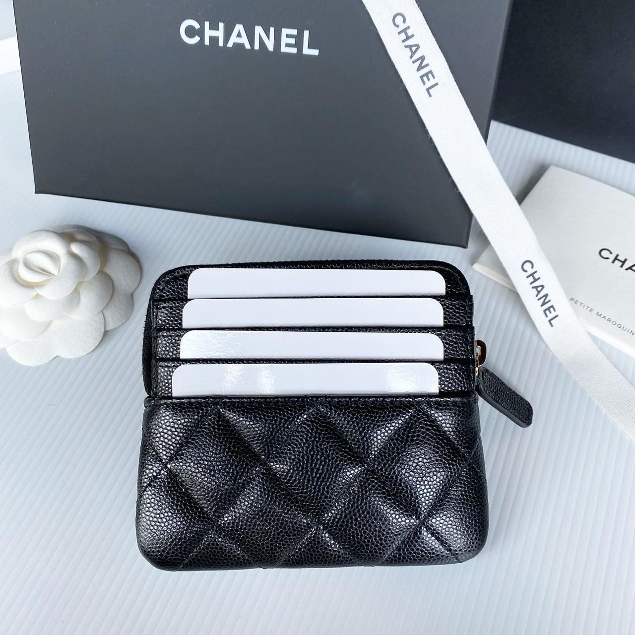 Chanel mini best sale zippy wallet