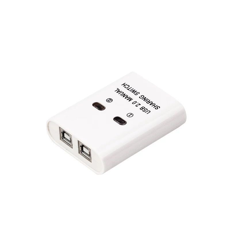 Commutateur USB 2.0 (Hub Switch) - Partage 1 Périphérique (Imprimante) Entre 2 Ou 4 Ordinateurs - Manuel, Sans Alimentation - 4