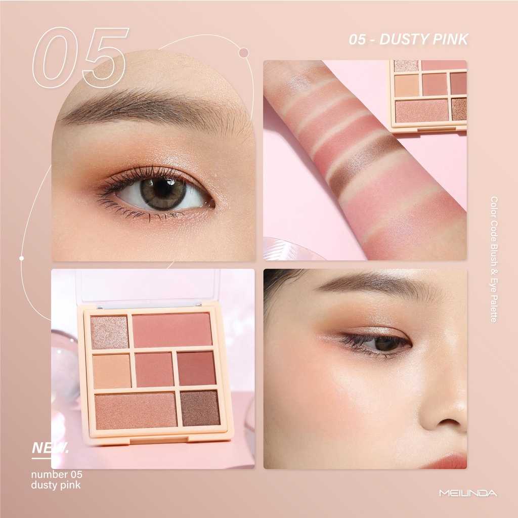 พาเลทท์ MEILINDA Color Code Blush&Eey Palette Mei Linda เมลินดา พาเลท