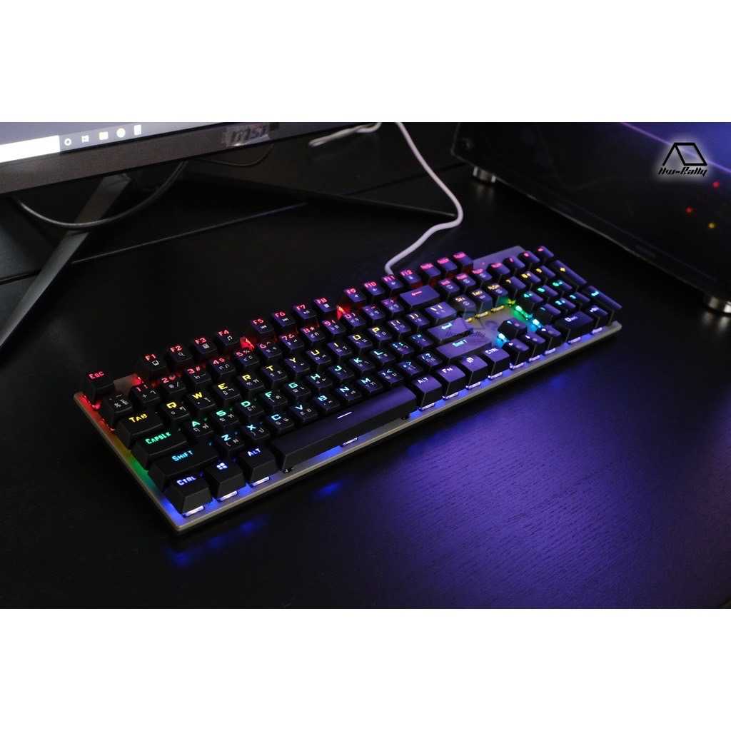 🔥คีย์บอร์ดบลูสวิตช์กดเสียงดัง ราคาถูกที่สุด🔥 OKER K428 BLUESWITCH