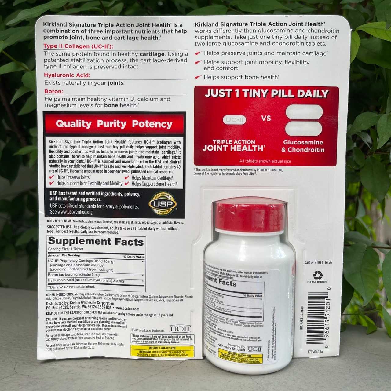 Kirkland Signature Triple Action Joint Health, 110 Coated Tablets