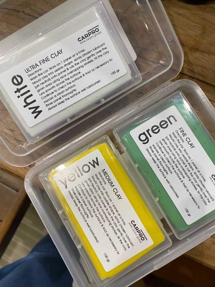 CARPRO Clay bar set ชุดก้อนดินน้ำมันลูบทำความสะอาดผิวสี 3 ชิ้น LINE SHOPPING