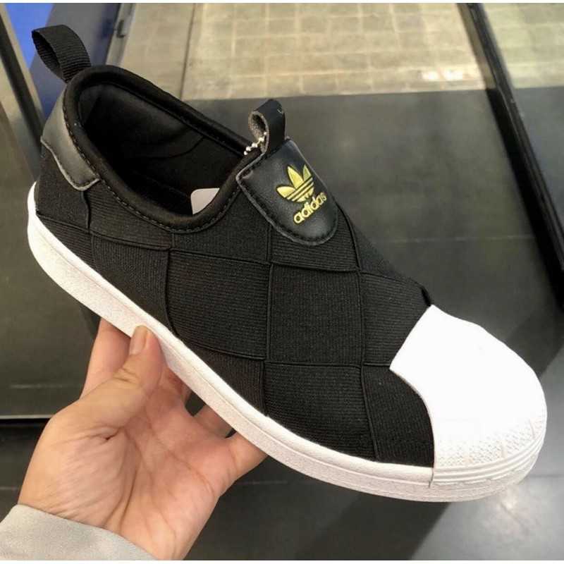 Superstar slip cheap on mens gold