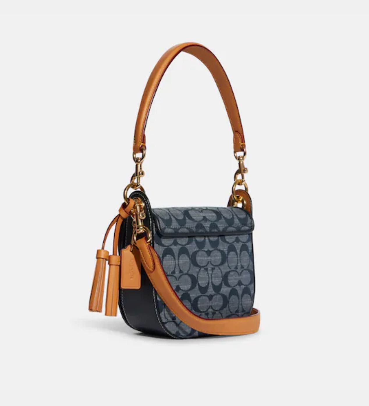 COACH Kleo Shoulder Bag 17 In Signature Chambray C8512 LINE SHOPPING