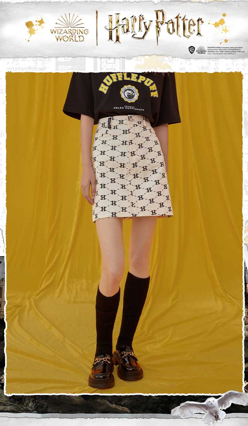 SPAO x Harry Potter 2022 Series Printed Aline skirt กระโปรงลายฮอกวอตส์