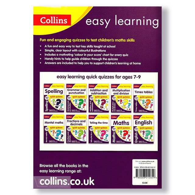 Collins easy learning ks2 maths quick quizzes ages 7 9 9780008212629