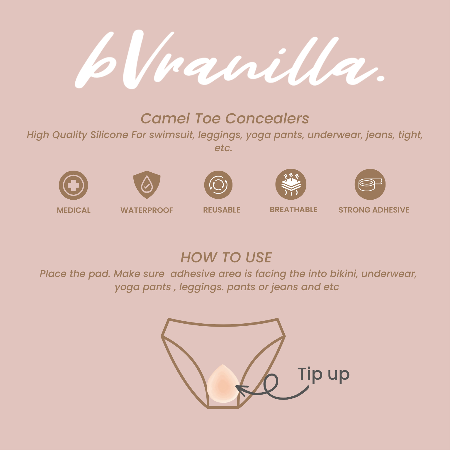 พร้อมส่ง bVranilla Camel Toe Concealer ซิลิโคนแปะบิกินี แปะร่องอูฐ กัน ...