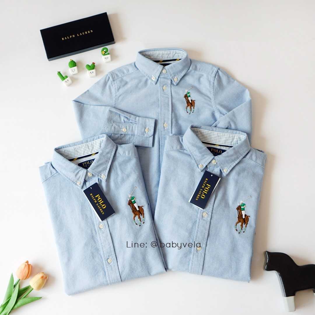 Big Pony Cotton Oxford Shirt Blue LINE SHOPPING