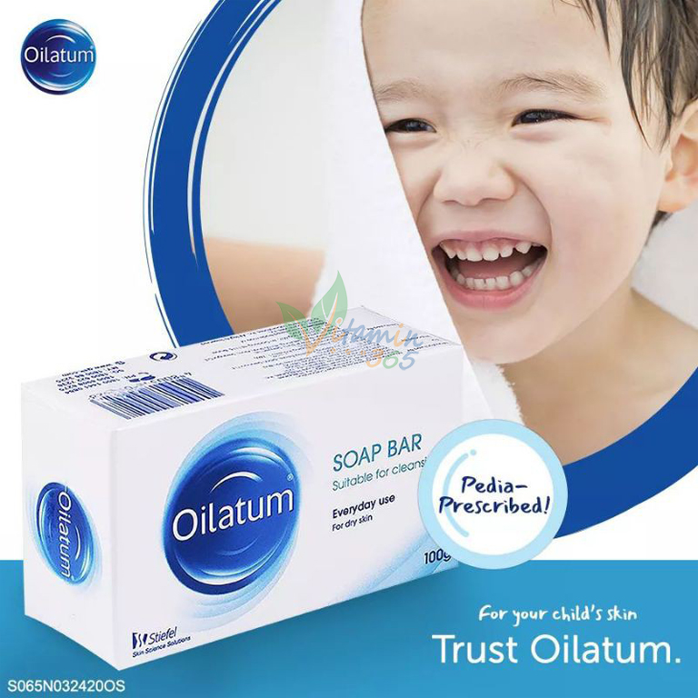 (3ก้อน) Oilatum Soap Bar สบู่ออยลาตุ้ม สำหรับผิวแห้ง ผิวแพ้คัน 100g