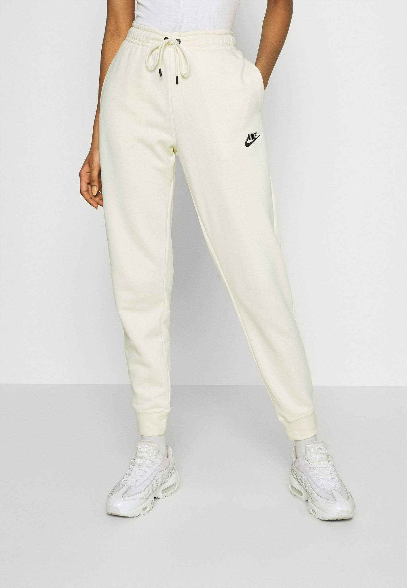 Nike essential tight fit fleece joggers in off white LINE SHOPPING