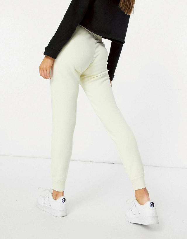Nike essential tight fit fleece joggers in off white LINE SHOPPING