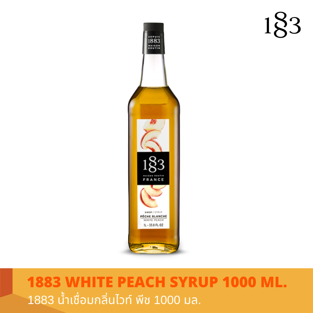 1883 WHITE PEACH FLAVORED SYRUP 1000 ml. LINE SHOPPING