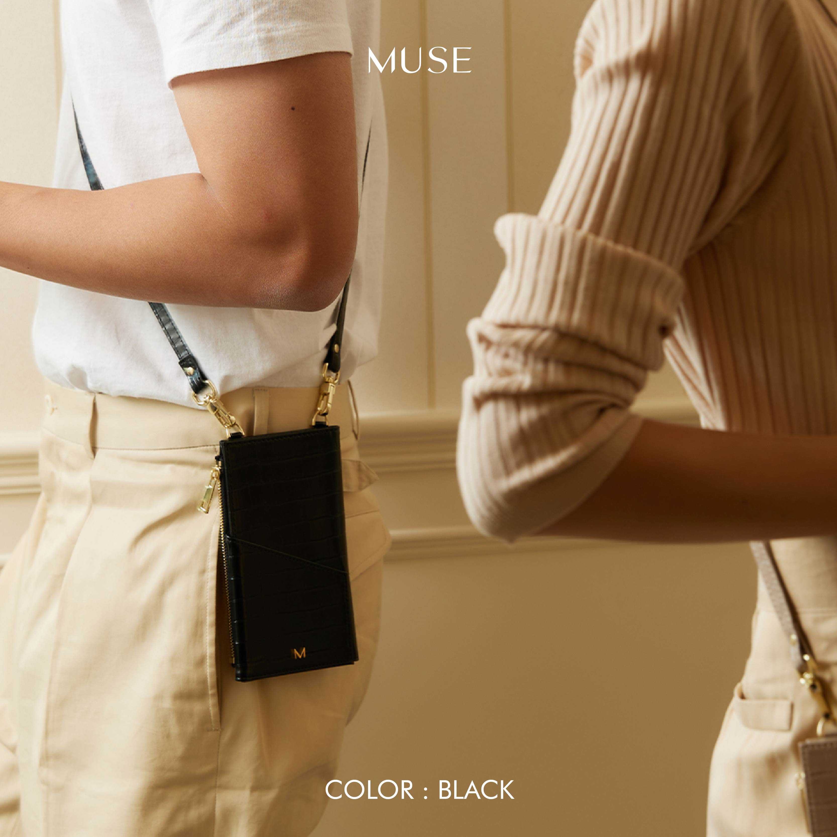 MUSE Side Flap Passport Holder with Strap LINE SHOPPING