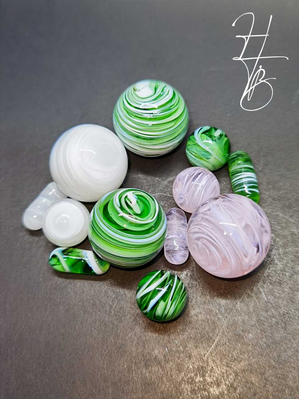 Set ลูกแก้วหมุน 3pc Glass Ball with Terp Pill for Quartz Banger, Dab