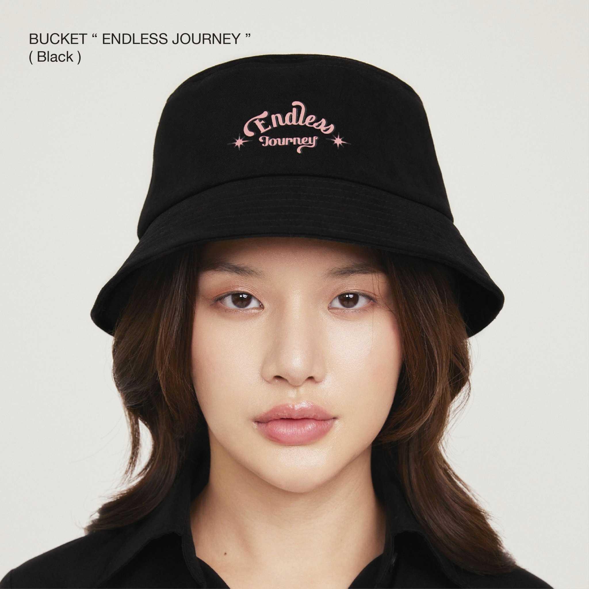 Black Bucket Hat `ENDLESS JOURNEY` LINE SHOPPING