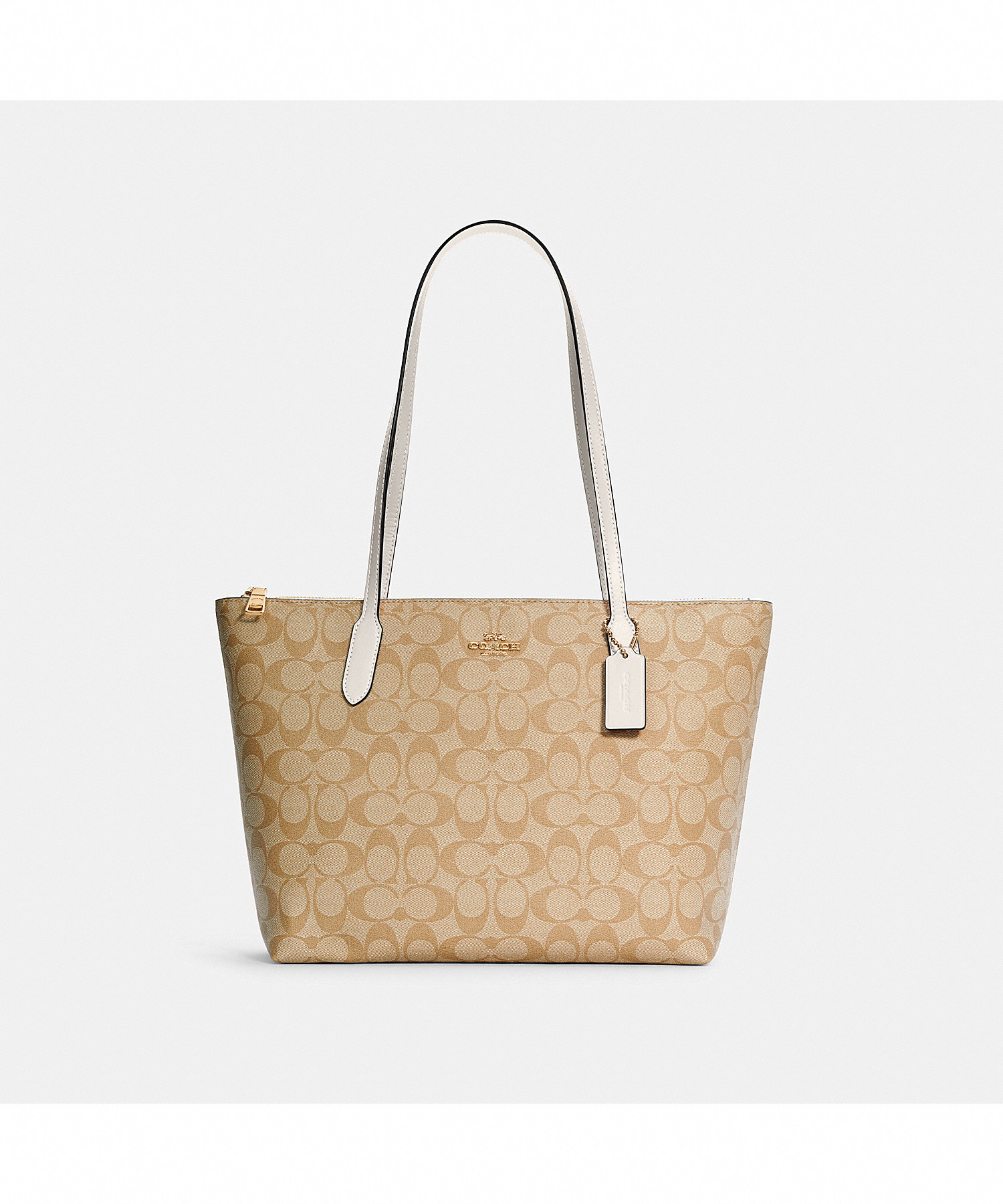 COACH ZIP TOP TOTE IN SIGNATURE CANVAS 4455  IMDQC