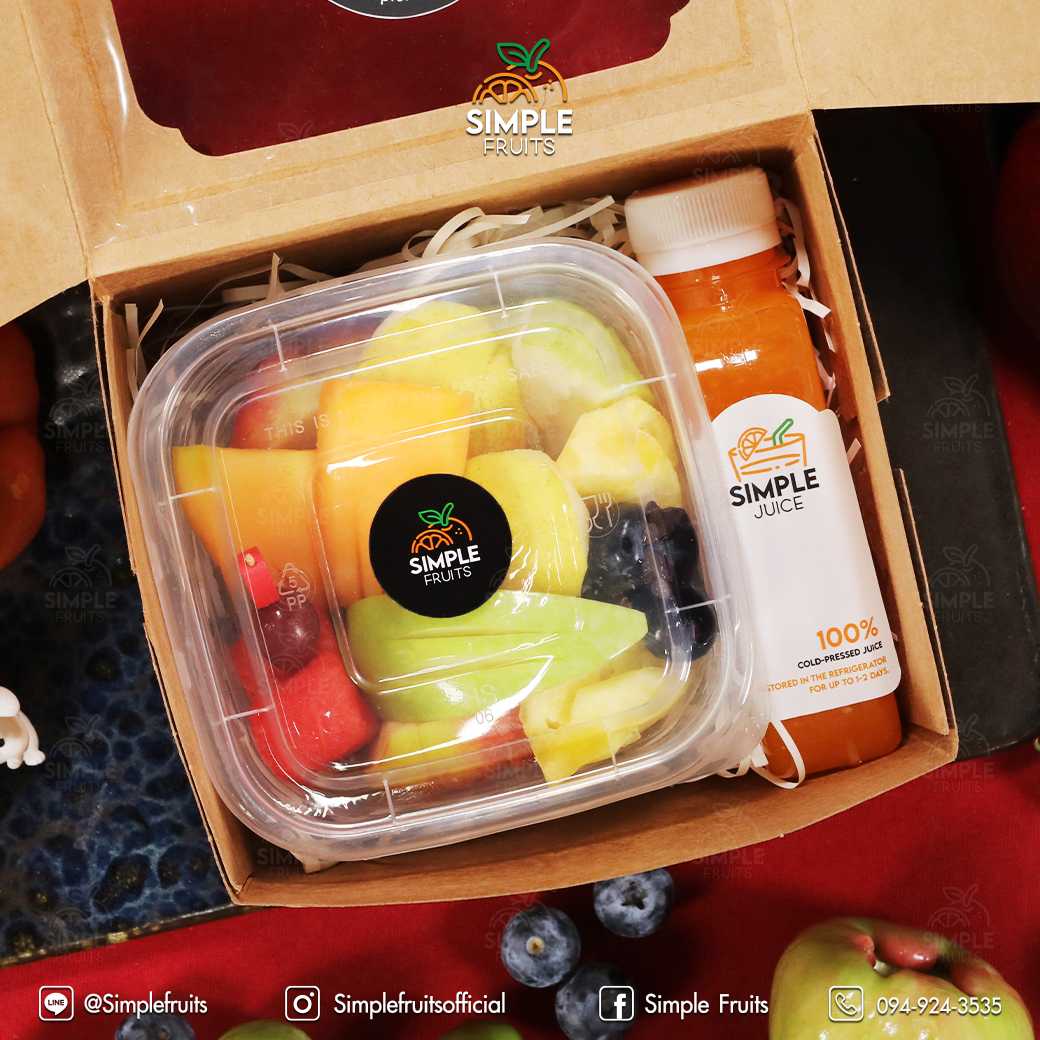 Snack Box เซ็ตผลไม้พร้อมทาน+น้ำผลไม้สด100 LINE SHOPPING