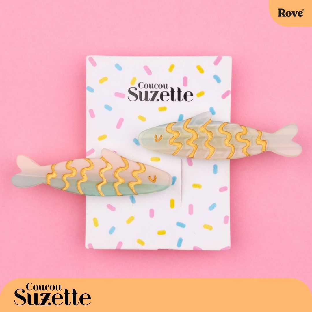 Coucou Suzette Hair Clip Set Sardines LINE SHOPPING