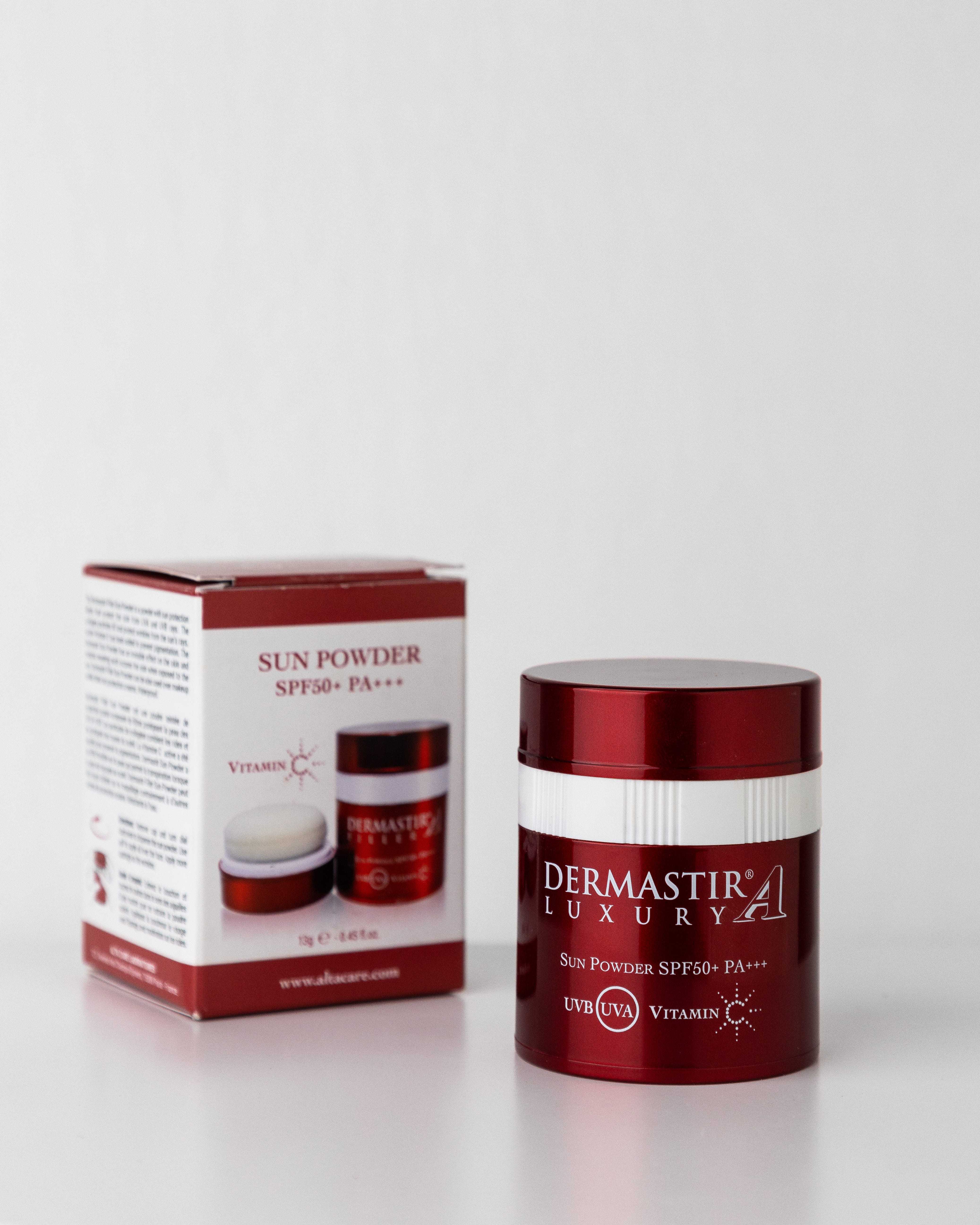 DERMASTIR SUN POWDER แป้งฝุ่นกันแดดผสมรองพื้น SPF 50 และ PA+++ LINE