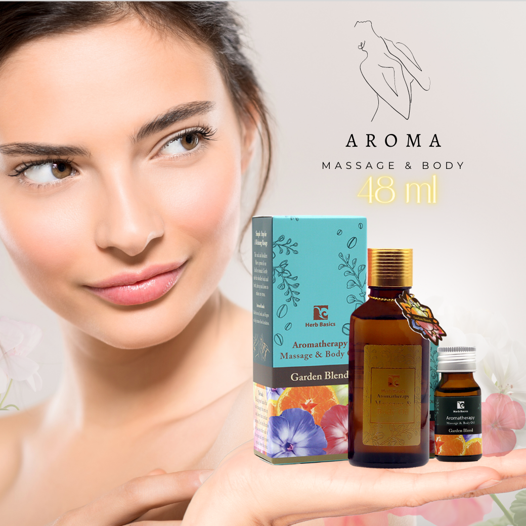HERB BASICS Aroma Massage & Body Oil น้ำมันนวดอโรมา House Blend Collection 48ml. LINE SHOPPING