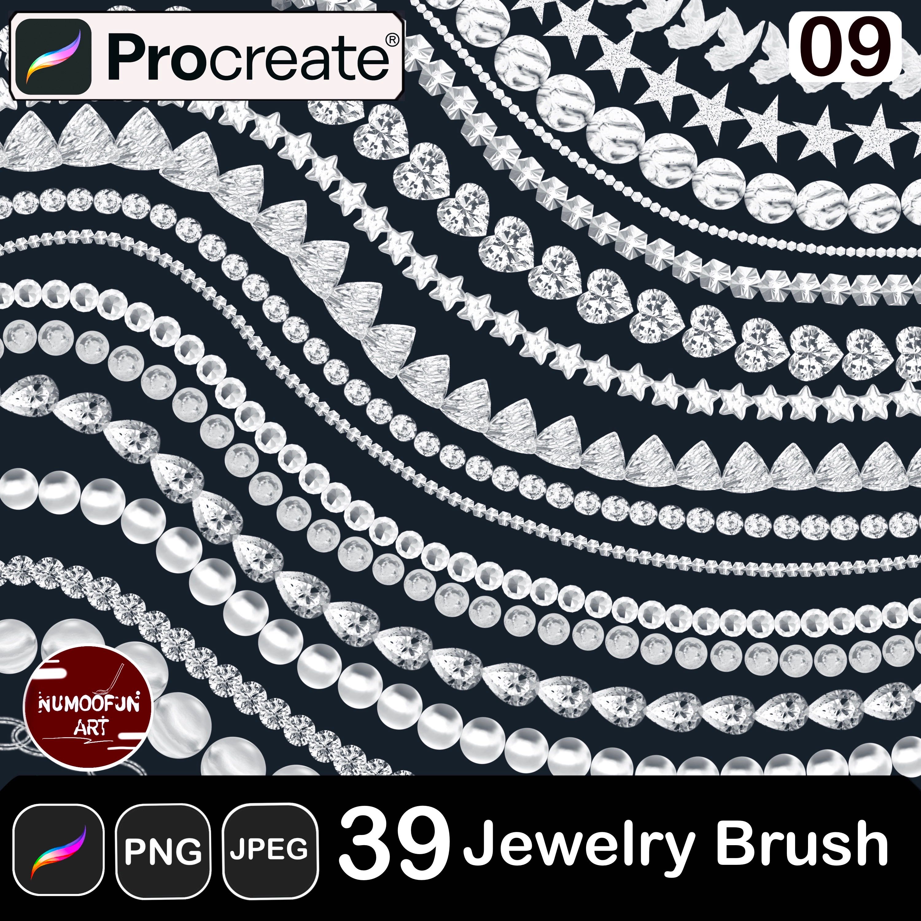 39 Jewelry Brush Brushes for Procreate LINE SHOPPING