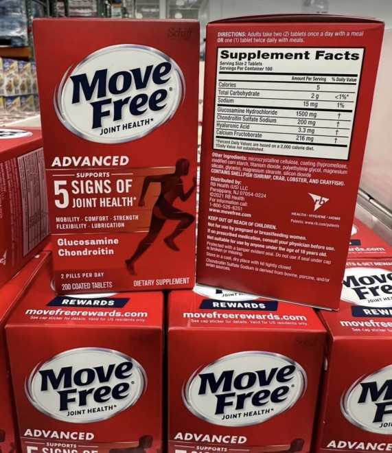 Move Free Advanced Glucosamine Chondroitin + Calcium Fructoborate บำรุง