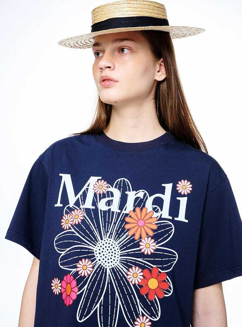 TSHIRT FLOWERMARDI BLOSSOM_CREAM VINTAGEBLUE