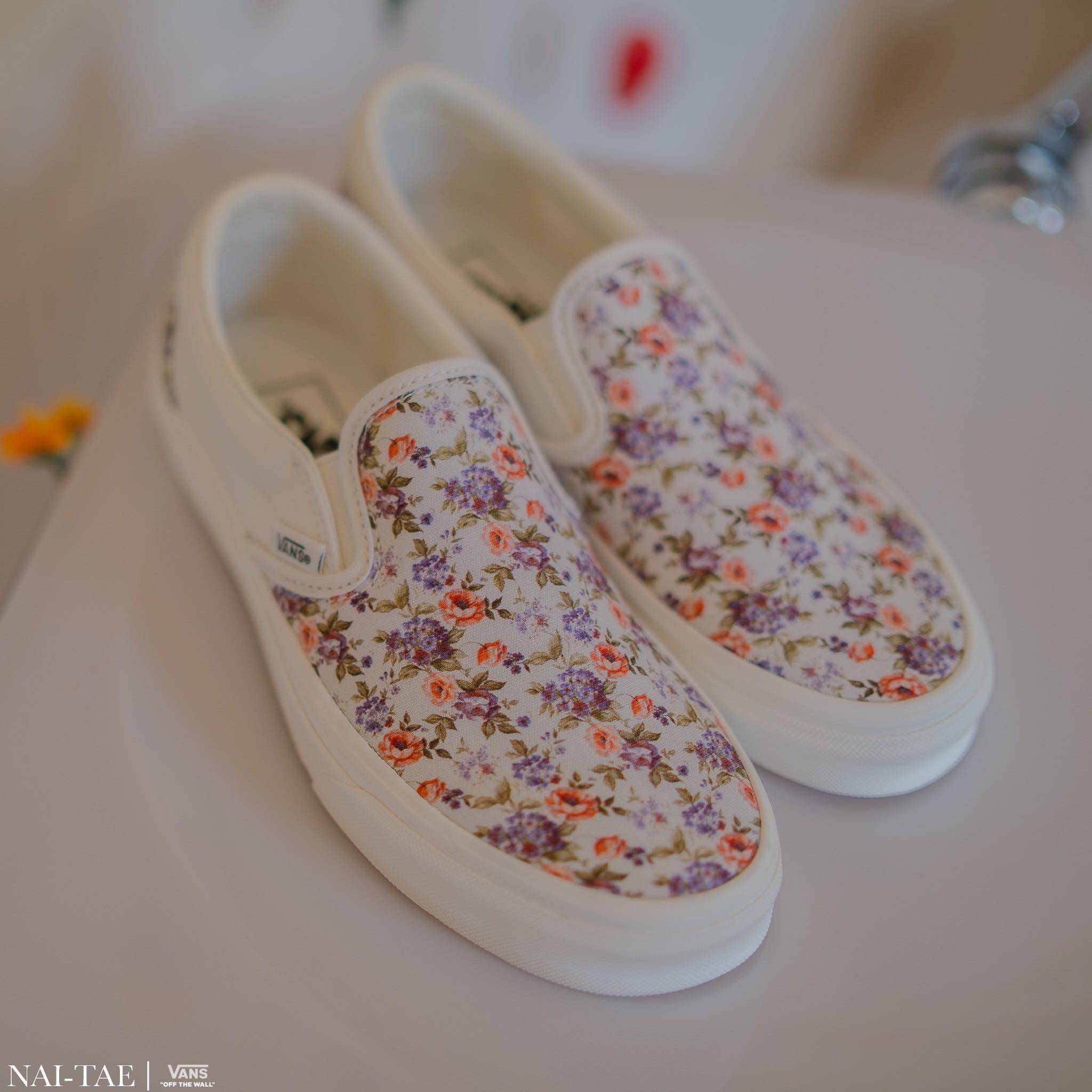 Vans Classic Slip On Vintage Floral Vintage Floral Marshmallow