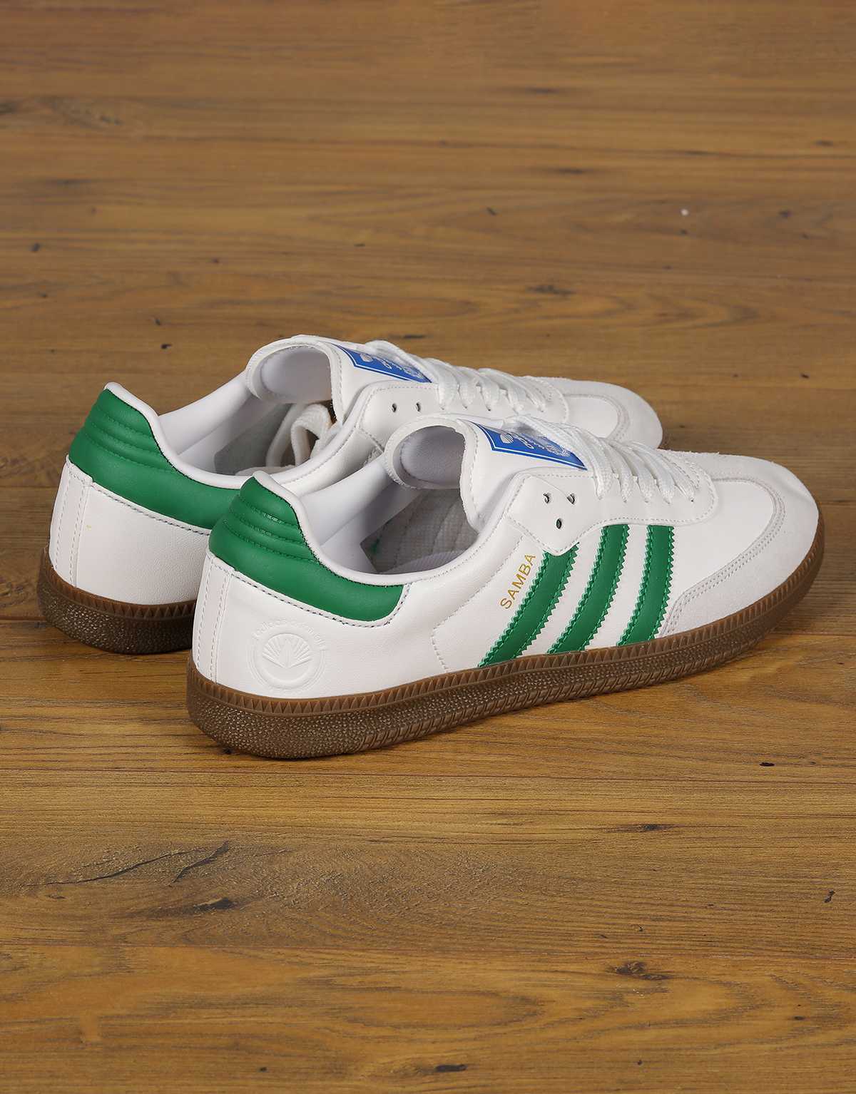adidas samba white and green