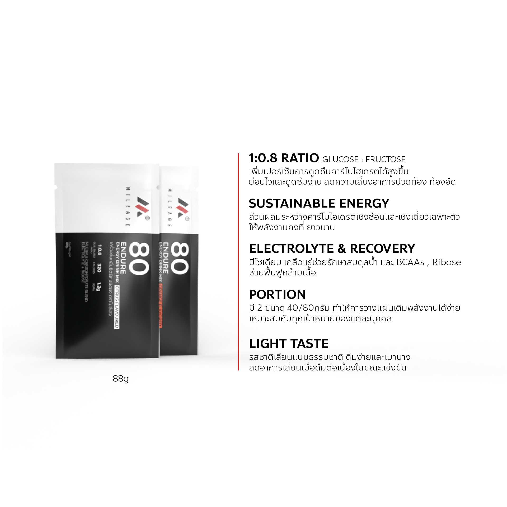 New 80 Endure Energy Drink Mix ผงชงให้พลังงานและเกลือแร่ สำหรับเล่นกีฬา