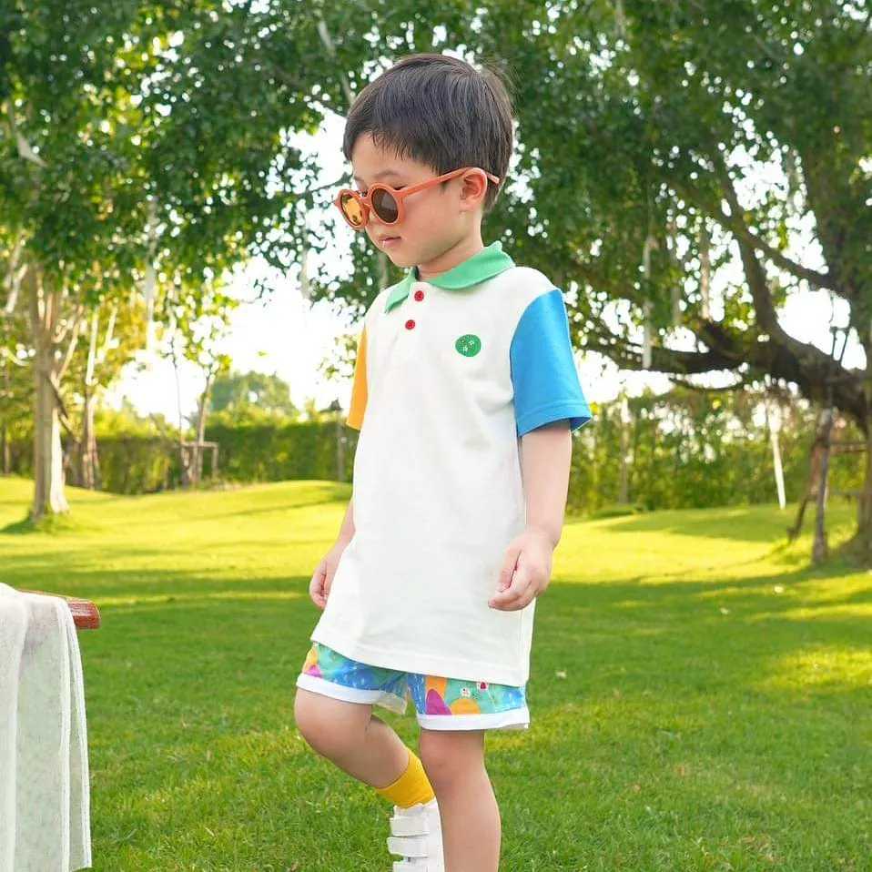 Colorful Mountain Polo Shirt & Shorts Set LINE SHOPPING