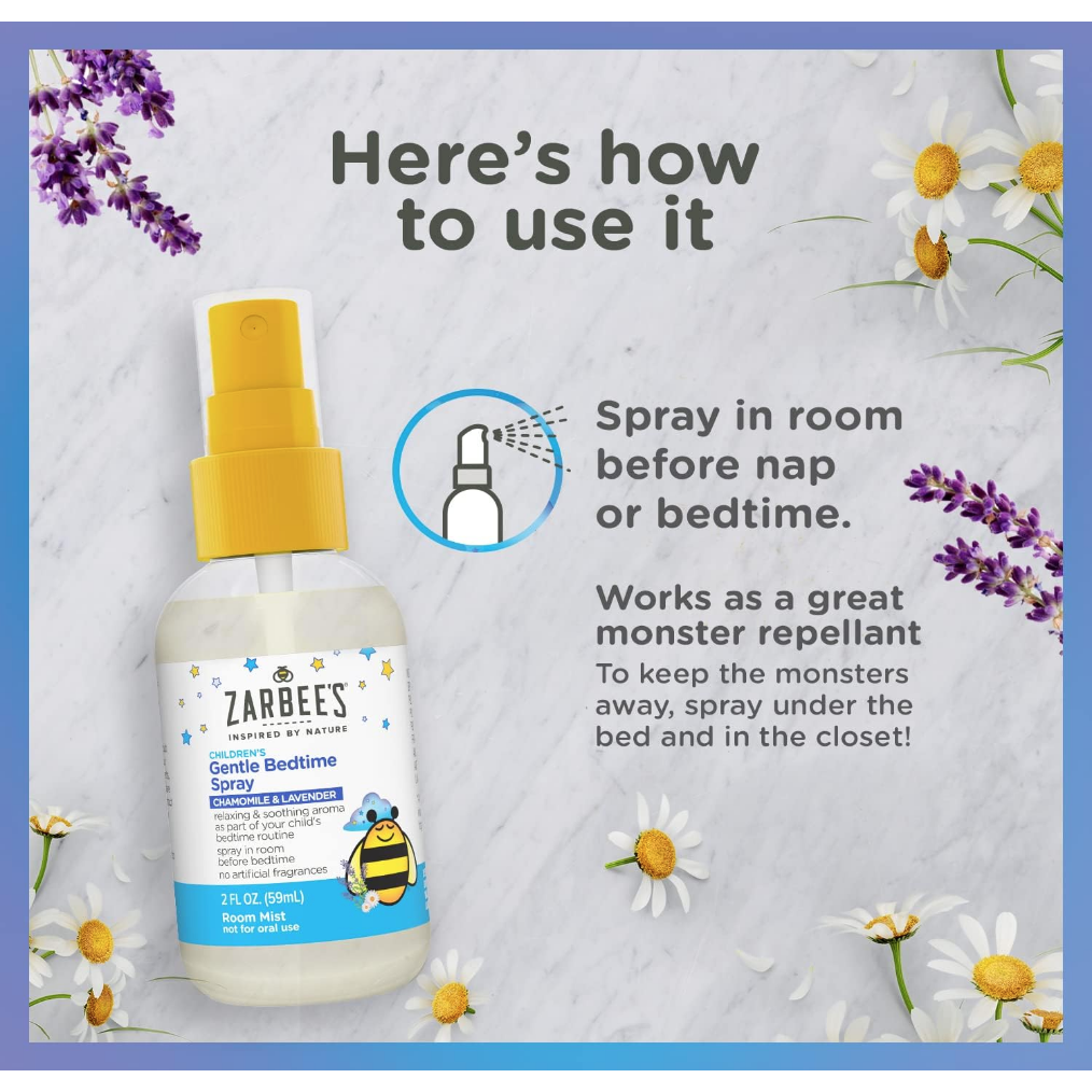 สเปรย์ปรับอากาศเพื่อการนอนหลับ Zarbee's, Children's Gentle Bedtime