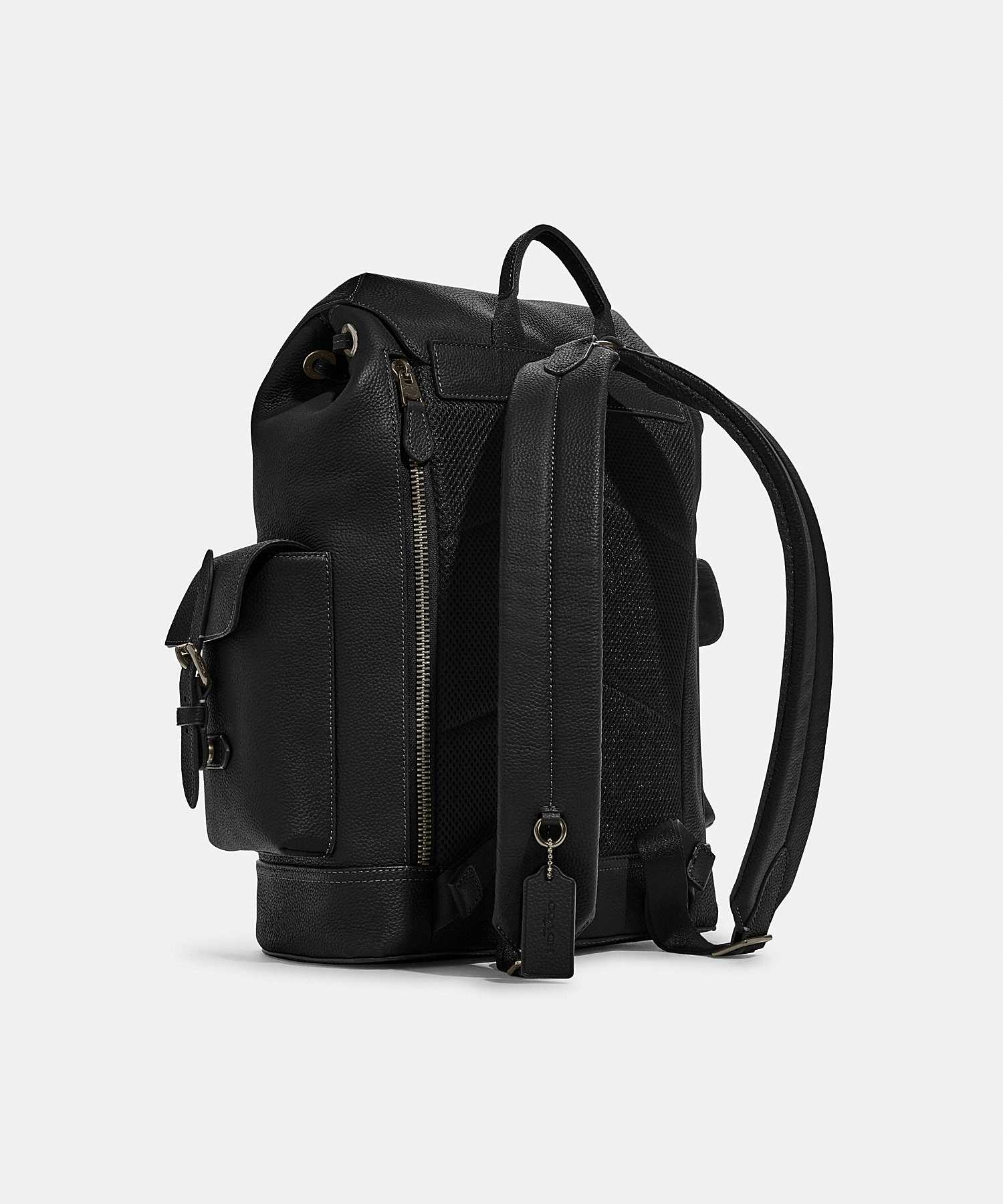 COACH HUDSON BACKPACK CB837 QB/BK LINE SHOPPING