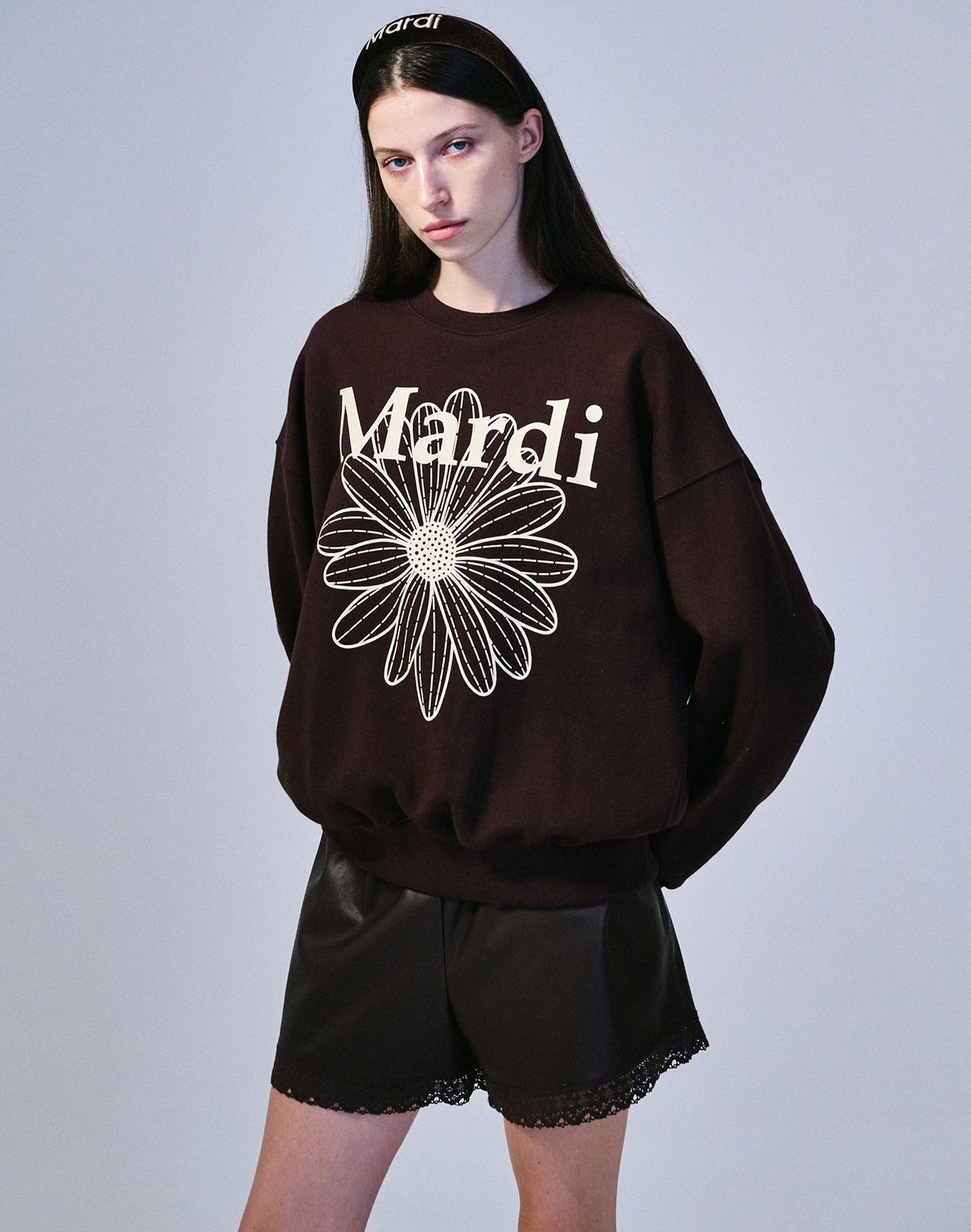 SWEATSHIRT FLOWERMARDI NEEDLEWORK_OATMEAL GREEN