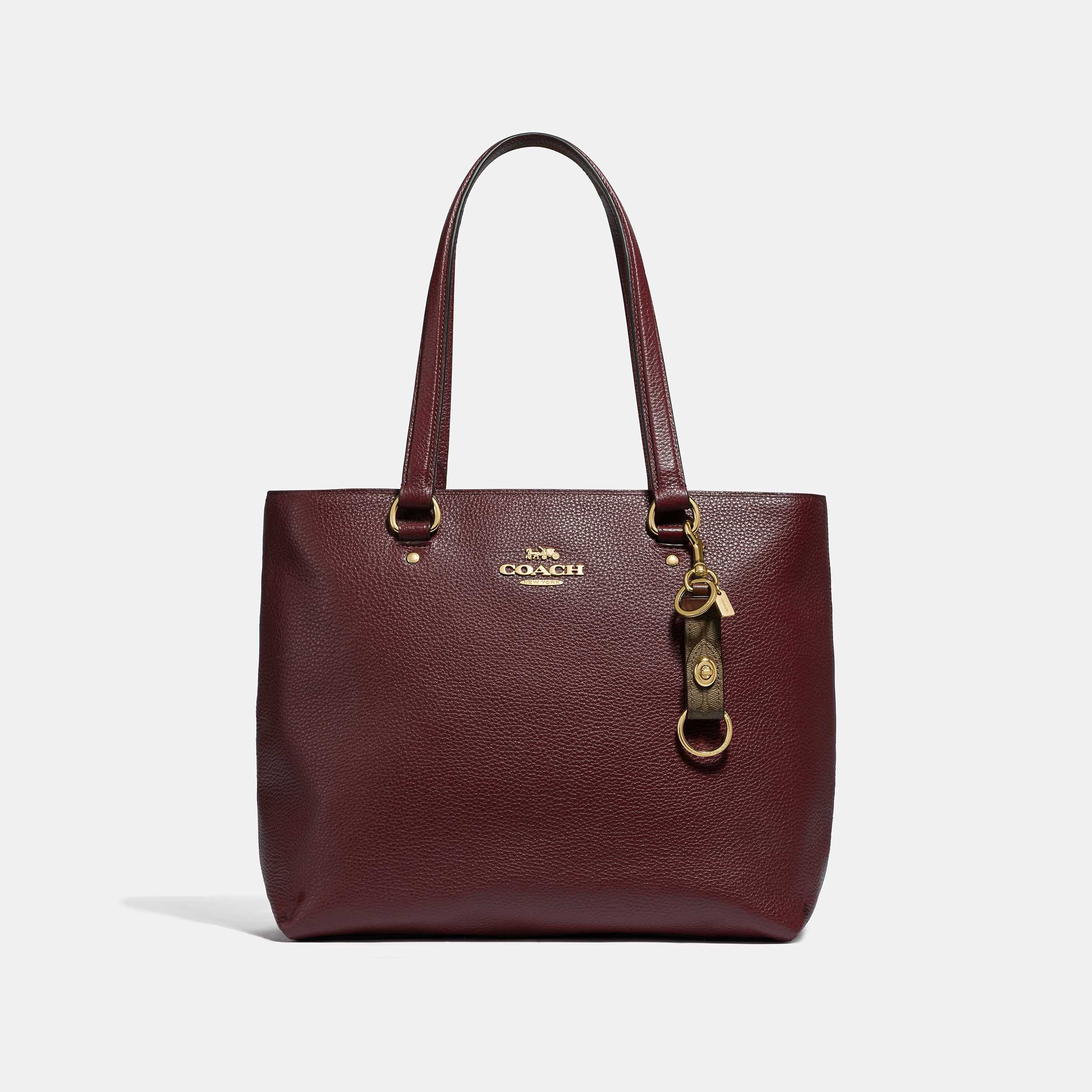 COACH TRIGGER SNAP BAG CHARM IN SIGNATURE CANVAS F49314 GDKHA LINE