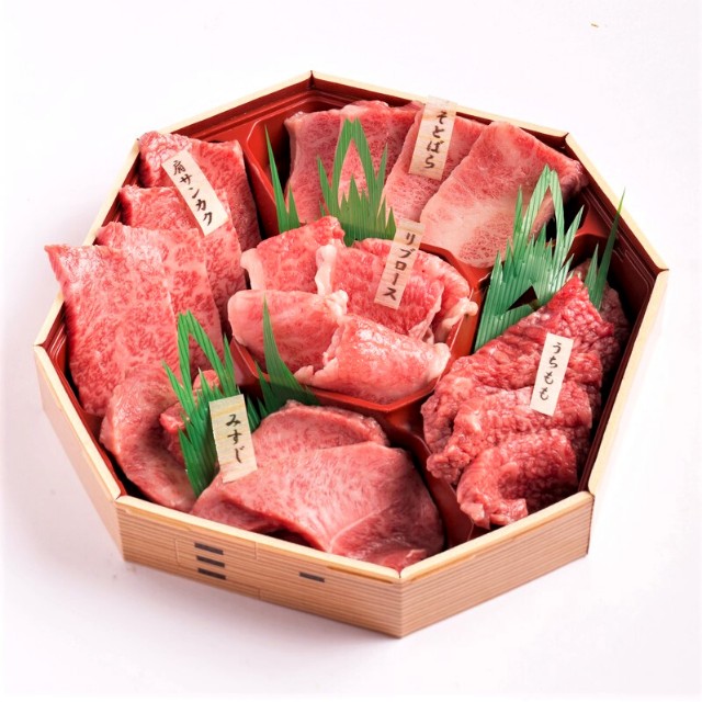 鳥取和牛5種の希少部位焼肉350g折箱付