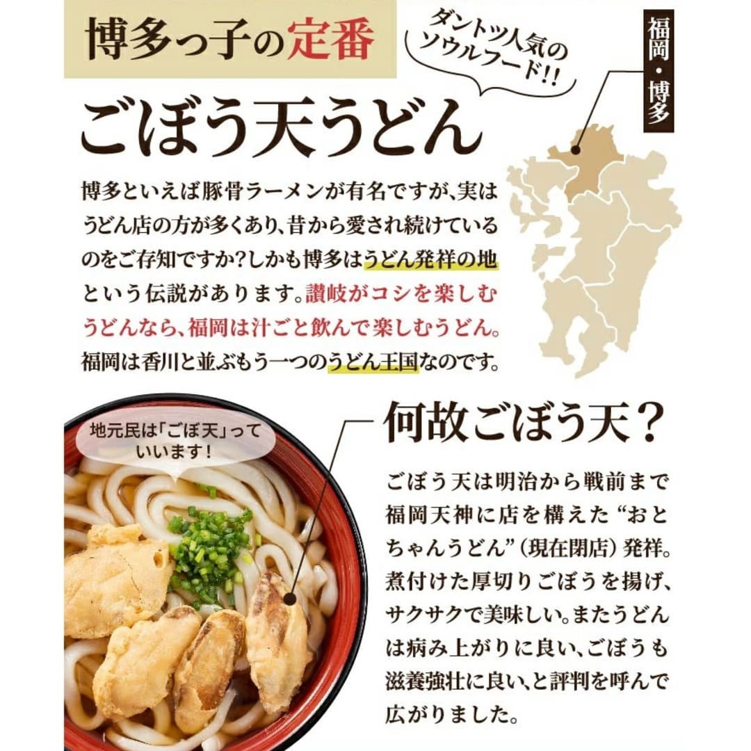 楽天市場】【ふるさと納税】博多ごぼ天うどん10食 ごぼう