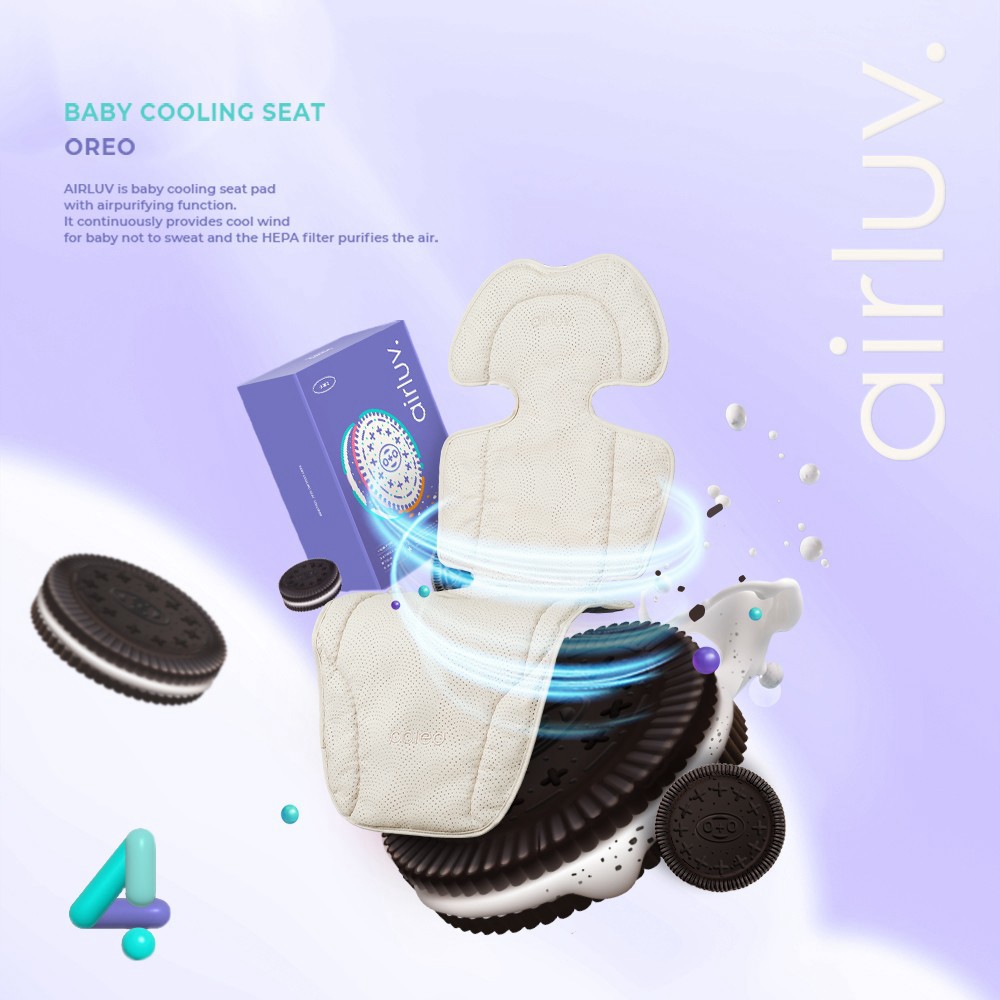 公式]エアラブ4 オレオ | airluv4 oreo 送風機付きクールシート USB 
